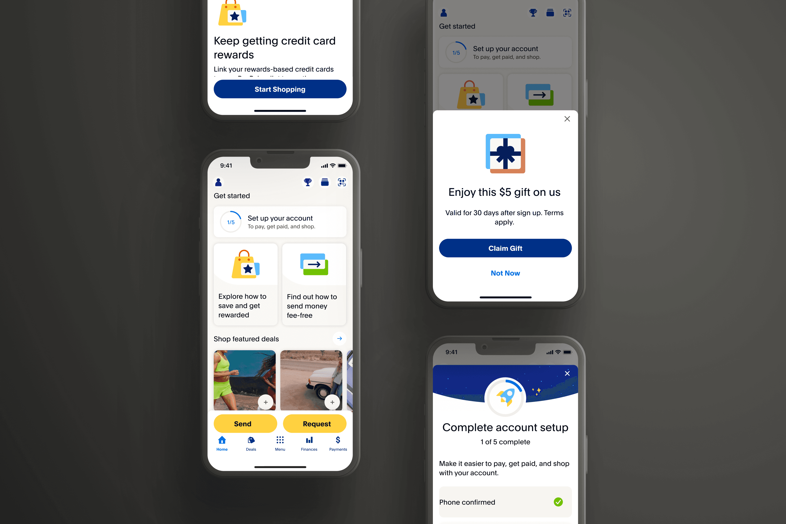 PayPal new user experience redesign